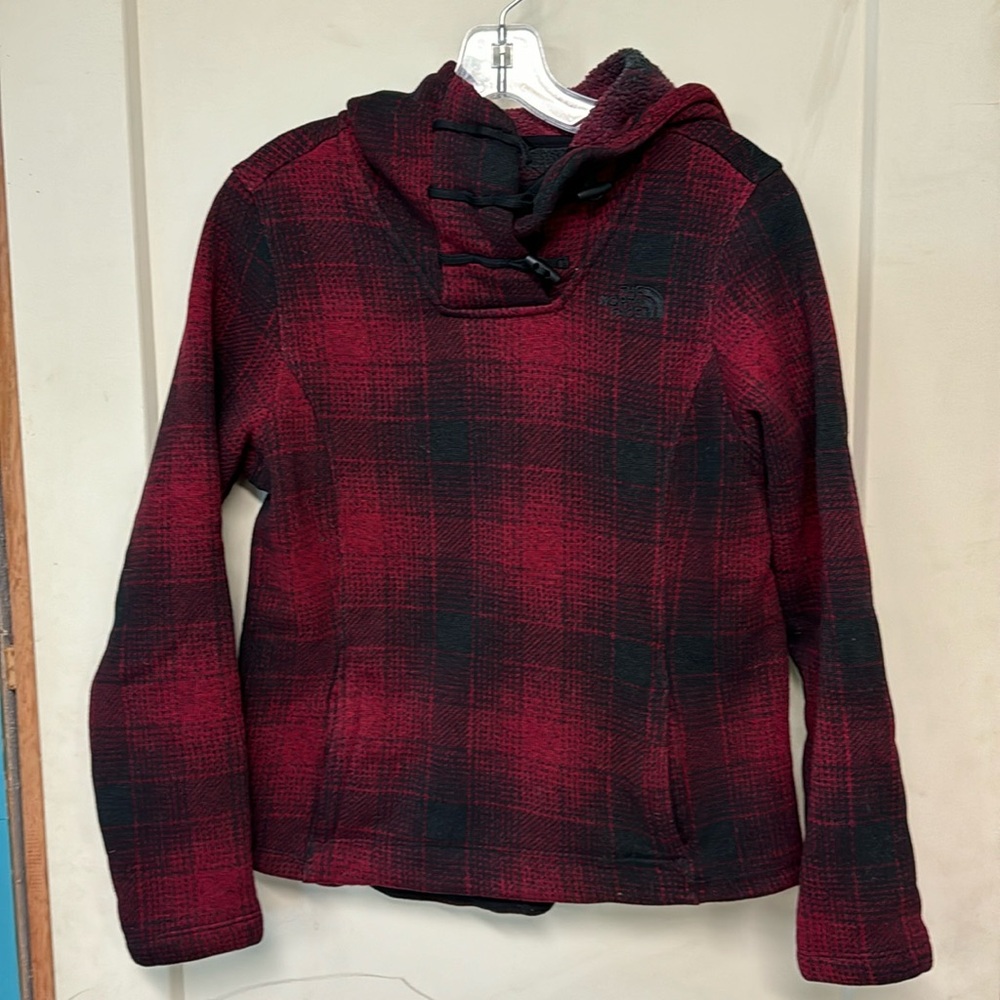 North Face Plaid Fleece Hoodie